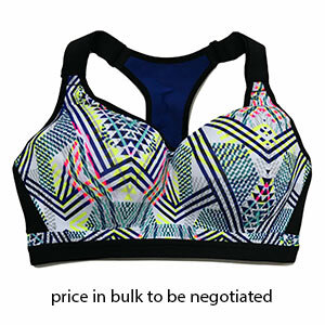 Wholesale Printed Padded Sports Bras Racer Back