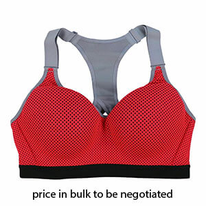 red sports bra padded